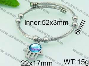 Stainless Steel Wire Bangle - KB80807-Z