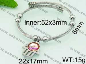 Stainless Steel Wire Bangle - KB80809-Z
