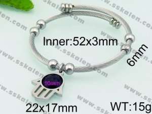 Stainless Steel Wire Bangle - KB80810-Z