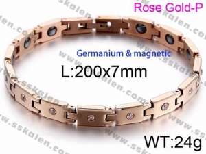 Stainless Steel Rose Gold-plating Bracelet - KB81500-K