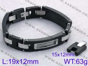 Stainless Steel Black-plating Bracelet - KB82686-K