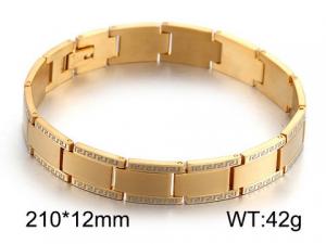 Stainless Steel Gold-plating Bracelet - KB83565-K