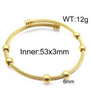 Stainless Steel Gold-plating Bangle - KB86607-Z