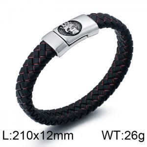 Leather Bracelet - KB86897-BD