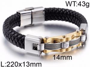 Leather Bracelet - KB87228-LE