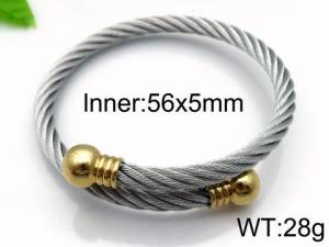 Stainless Steel Wire Bangle - KB87442-LO