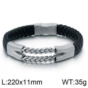 Leather Bracelet - KB87972-BD
