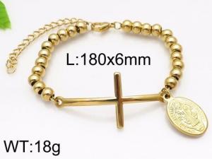 Stainless Steel Gold-plating Bracelet - KB91402-HDJ