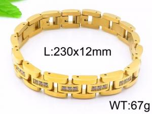 Stainless Steel Gold-plating Bracelet - KB93154-DR