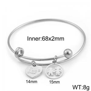 Stainless Steel Bangle - KB93739-Z