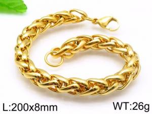 Stainless Steel Gold-plating Bracelet - KB94350-K