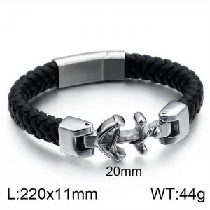 Leather Bracelet - KB94373-BD