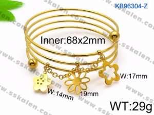 Stainless Steel Gold-plating Bangle - KB96304-Z