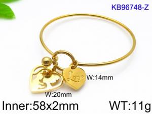 Stainless Steel Gold-plating Bangle - KB96748-Z