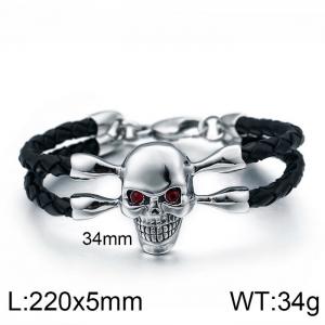 Stainless Skull Bracelet - KB97556-BD