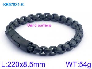 Stainless Steel Black-plating Bracelet - KB97831-K