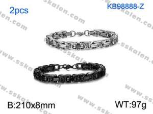Stainless Steel Black-plating Bracelet - KB98888-Z