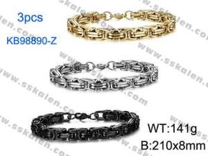 Stainless Steel Black-plating Bracelet - KB98890-Z