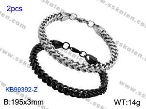 Stainless Steel Black-plating Bracelet - KB99392-Z