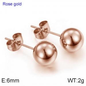 SS Rose Gold-Plating Earring - KE101797-Z