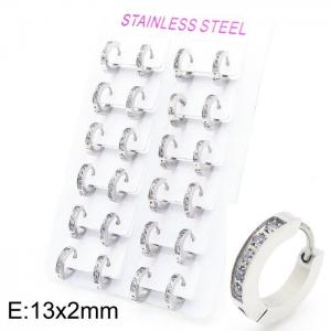 Stainless Steel Stone&Crystal Earring - KE102174-XY