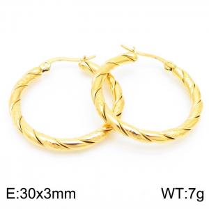 SS Gold-Plating Earring - KE102570-KFC