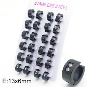 Stainless Steel Stone&Crystal Earring - KE102845-XY