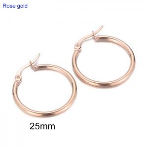 SS Rose Gold-Plating Earring - KE102870-WGJM