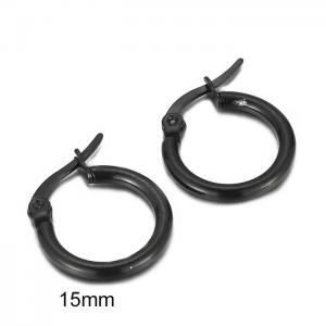 Stainless Steel Black-plating Earring - KE102889-WGJM