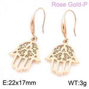 SS Rose Gold-Plating Earring - KE103846-Z