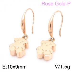 SS Rose Gold-Plating Earring - KE103858-Z