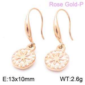 SS Rose Gold-Plating Earring - KE103866-Z