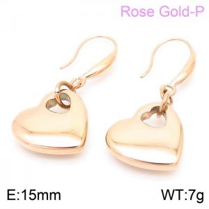 SS Rose Gold-Plating Earring - KE103872-Z
