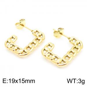SS Gold-Plating Earring - KE104072-LM