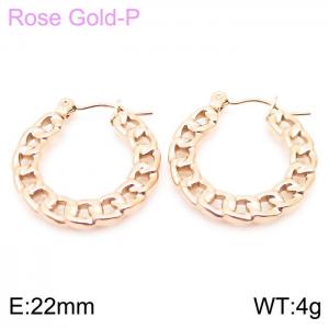 SS Rose Gold-Plating Earring - KE104076-LM