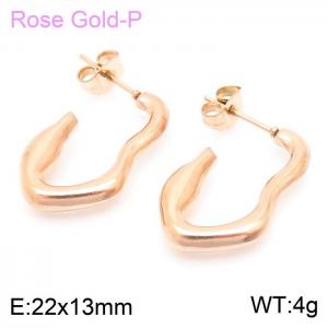 SS Rose Gold-Plating Earring - KE104097-LM