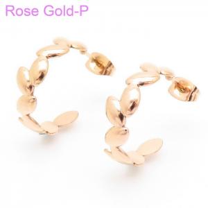 SS Rose Gold-Plating Earring - KE104374-LM