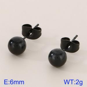 Stainless Steel Black-plating Earring - KE104790-Z