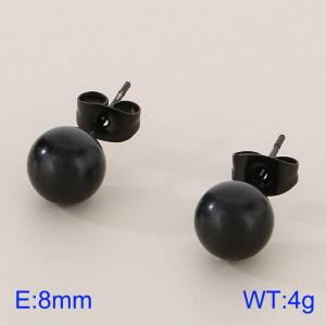 Stainless Steel Black-plating Earring - KE104791-Z