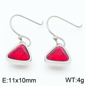 Plating Triangle Women Earing Red Color - KE105516-K