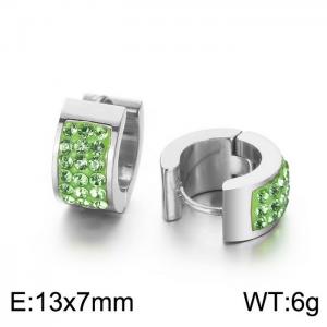 Titanium steel earrings with drill stainless steel personalized earrings - KE108258-TGD