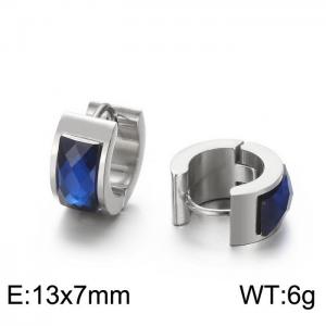 Titanium steel earrings with drill stainless steel personalized earrings - KE108276-TGD