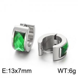 Titanium steel earrings with drill stainless steel personalized earrings - KE108277-TGD