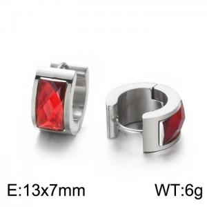 Titanium steel earrings with drill stainless steel personalized earrings - KE108280-TGD