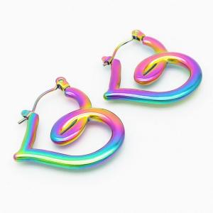 SS Colorful Plating Earring - KE108308-LM