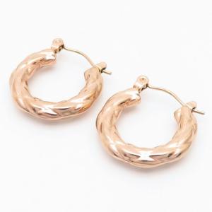 SS Rose Gold-Plating Earring - KE108367-LM