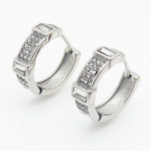 Stainless Steel Stone&Crystal Earring - KE108958-TOM