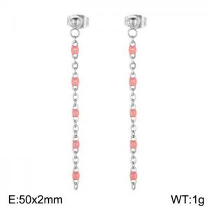 Fashionable long tassel earrings - KE109136-Z