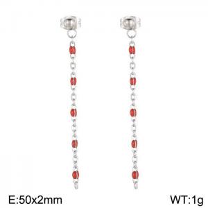 Fashionable long tassel earrings - KE109140-Z