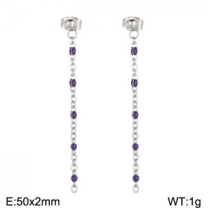 Fashionable long tassel earrings - KE109144-Z